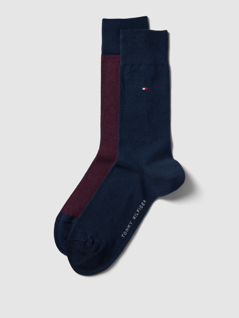 Socken mit Label-Details im 2er-Pack in bordeaux rot