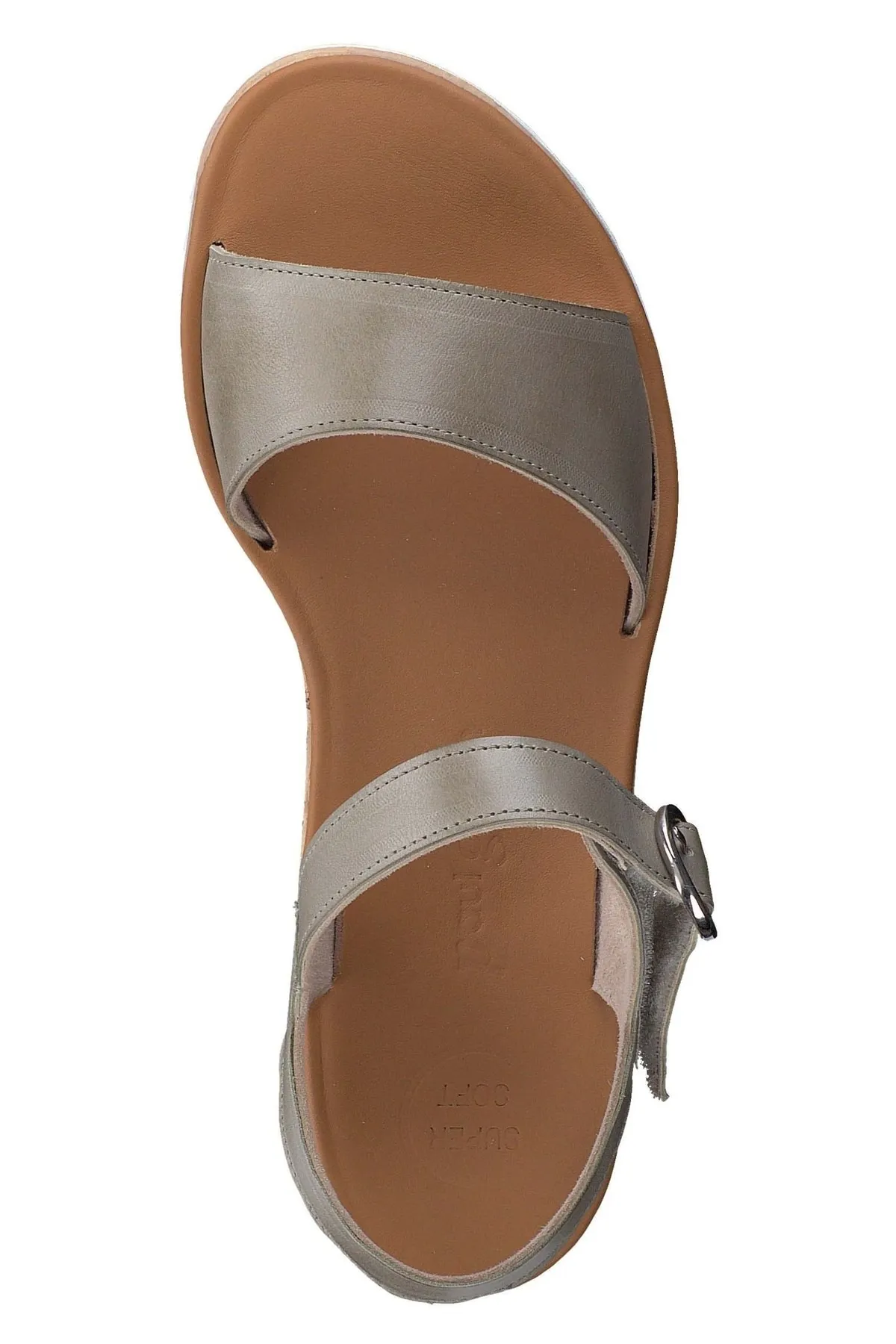 Paul Green  Sandalette - Khaki - Flacher Absatz