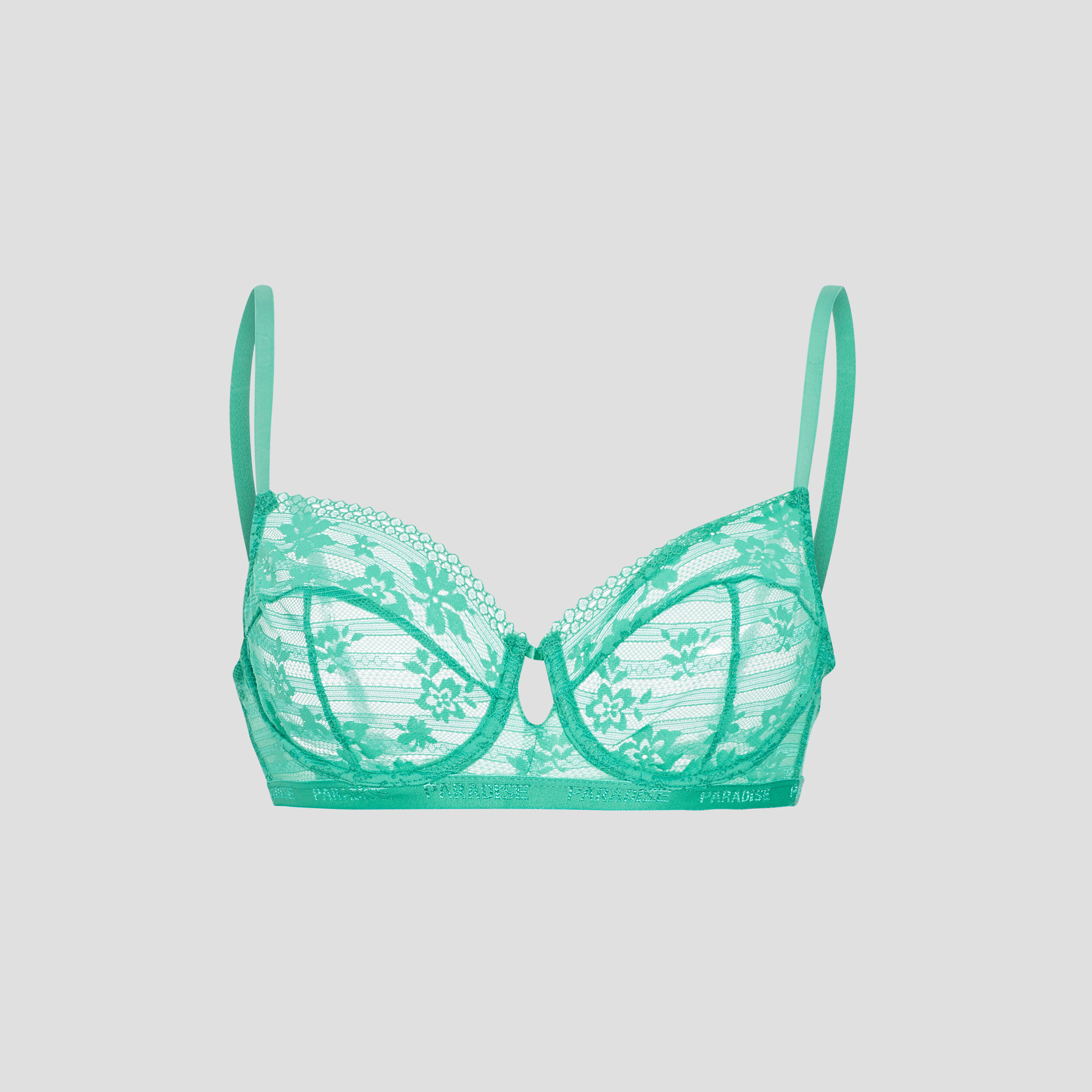 Soutien-gorge corbeille en dentelle vert menthe femme | La Halle