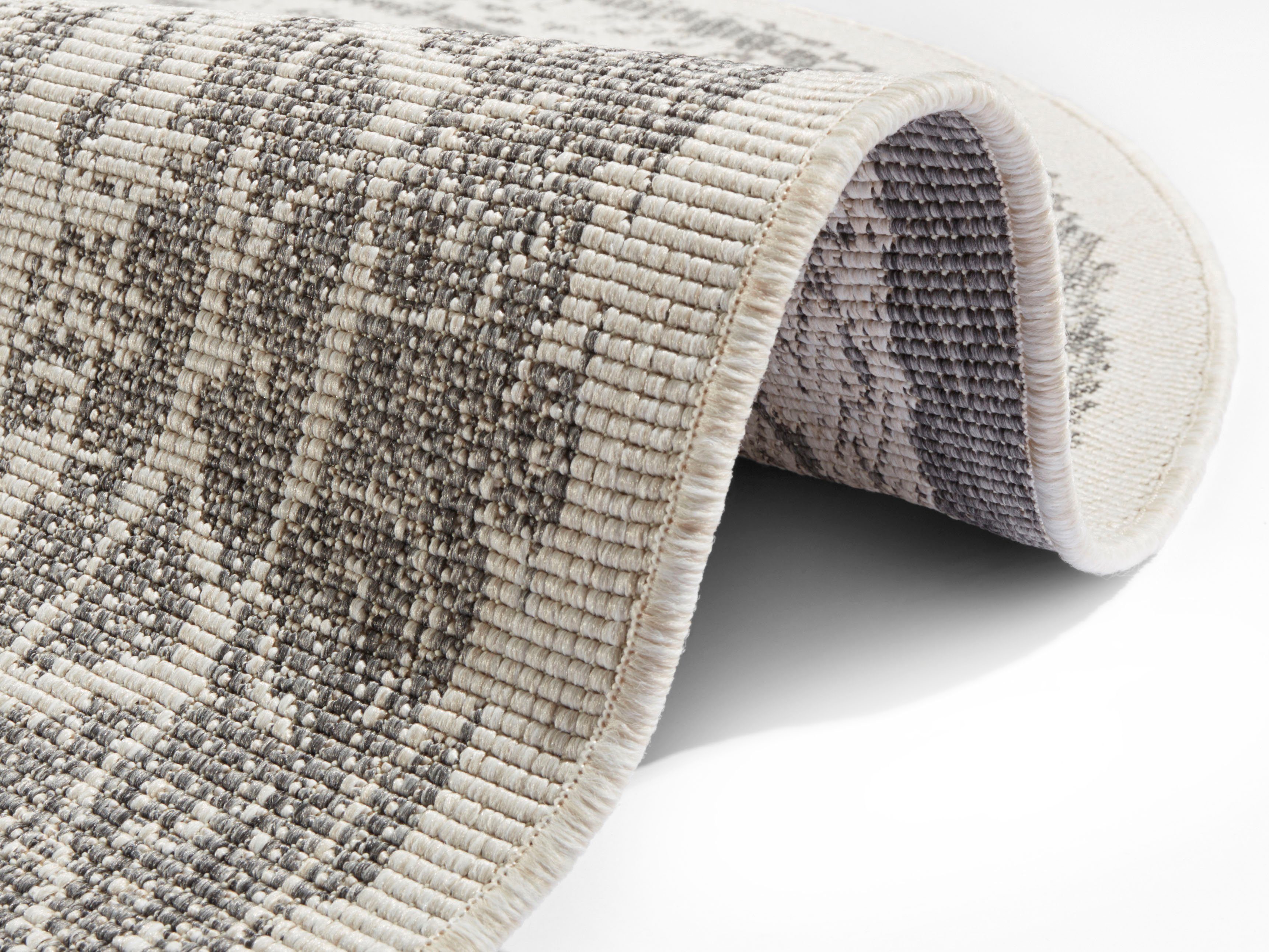 Teppich Rosica, freundin Home Collection, rund, Höhe: 5 mm, In-& Outdoor, Wetterfest, Balkon, Garten, Wohnzimmer, Wasserfest