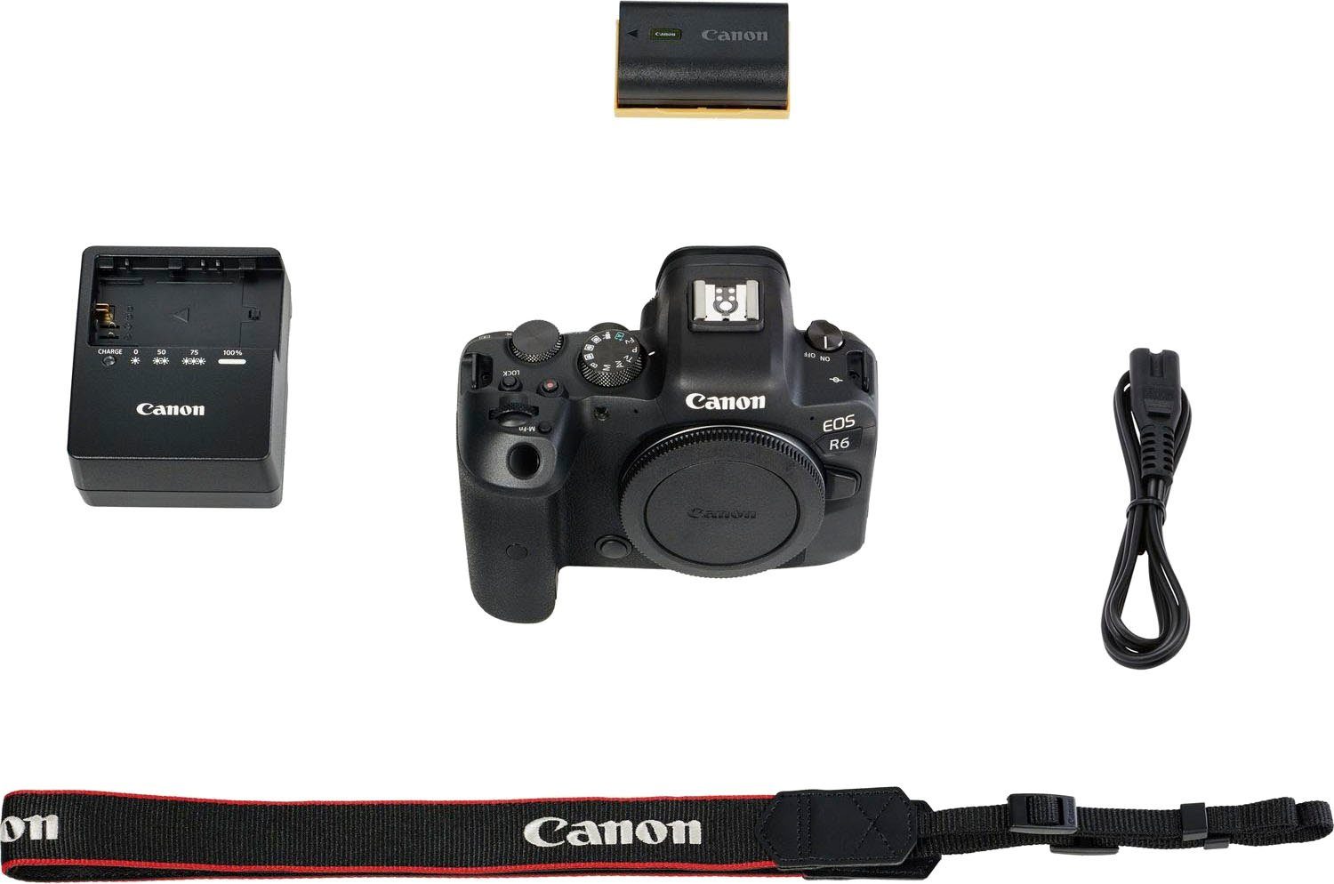 Canon EOS R6 Body (Gehäuse) Systemkamera (20,1 MP, Bluetooth, WLAN (WiFi)
