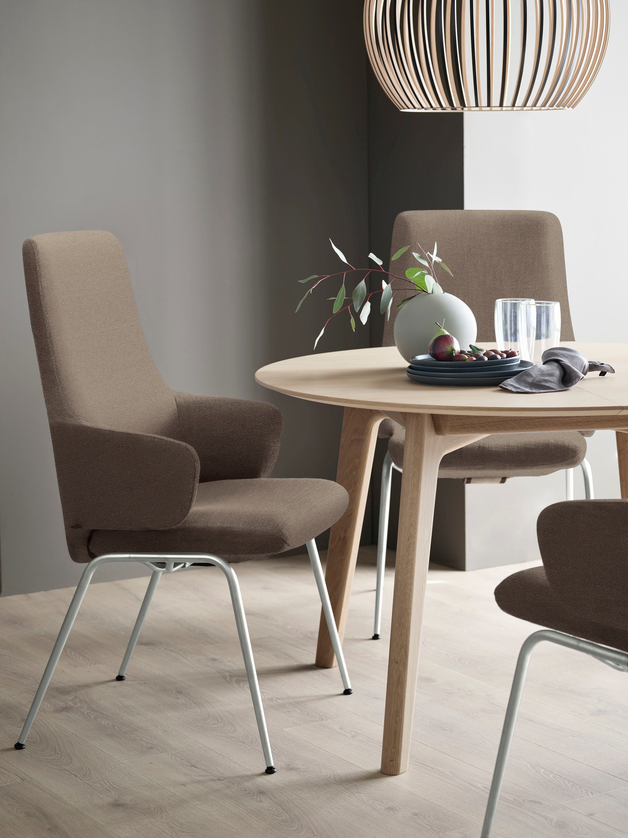Stressless® Polsterstuhl Laurel, High Back mit Armlehne, Größe L, mit Beinen aus Stahl in Chrom