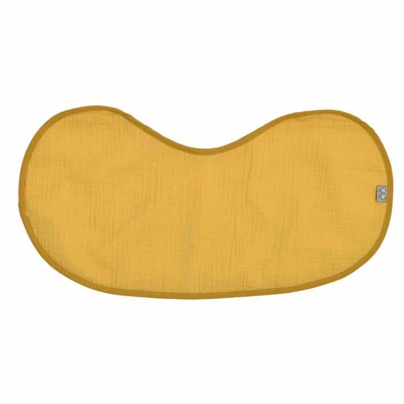 Bavoir d'épaule en gaze de coton et bambou Moutarde 56 x 28 cm jaune