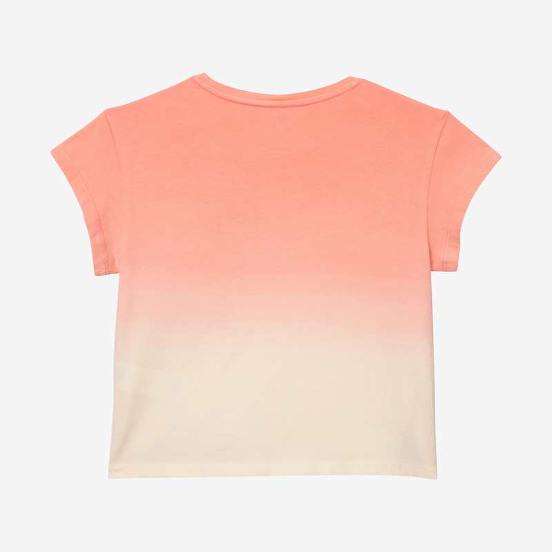 T-shirt fille deep dye brodé orange Catimini