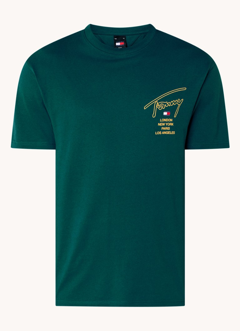Tricou Tommy Hilfiger cu logo și imprimeu pe spate.