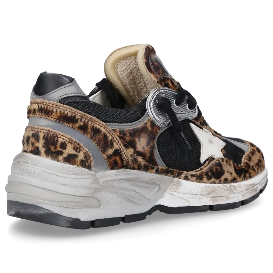 Golden Goose - Sneaker Braun Running Dad Materialmix - schwarz