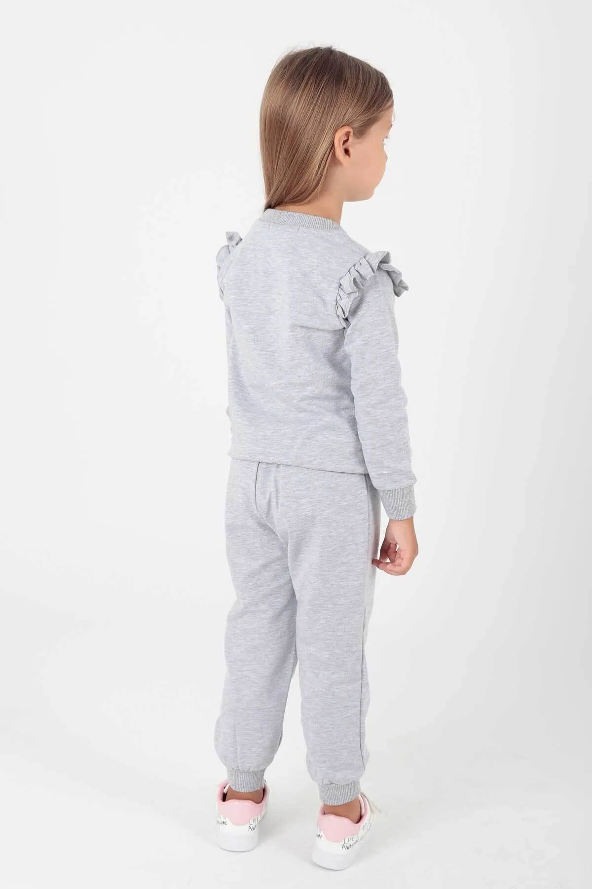 AHENGİM  Rüschen-Trainingsanzug-Set für Mädchen Ak2203