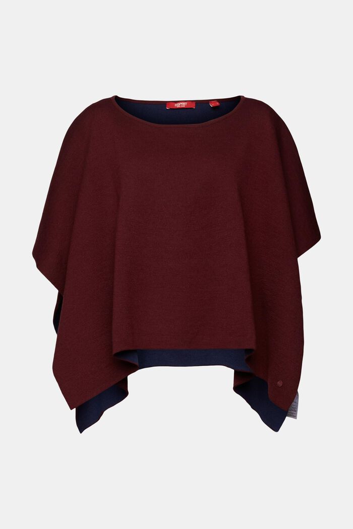 Recycelt: Poncho aus Doubleface-Strick