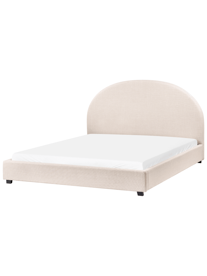 Beliani Doppelbett VAUCLUSE in Beige - (W) 174 x (H) 112 x (L) 214 cm günstig kaufen onesize
