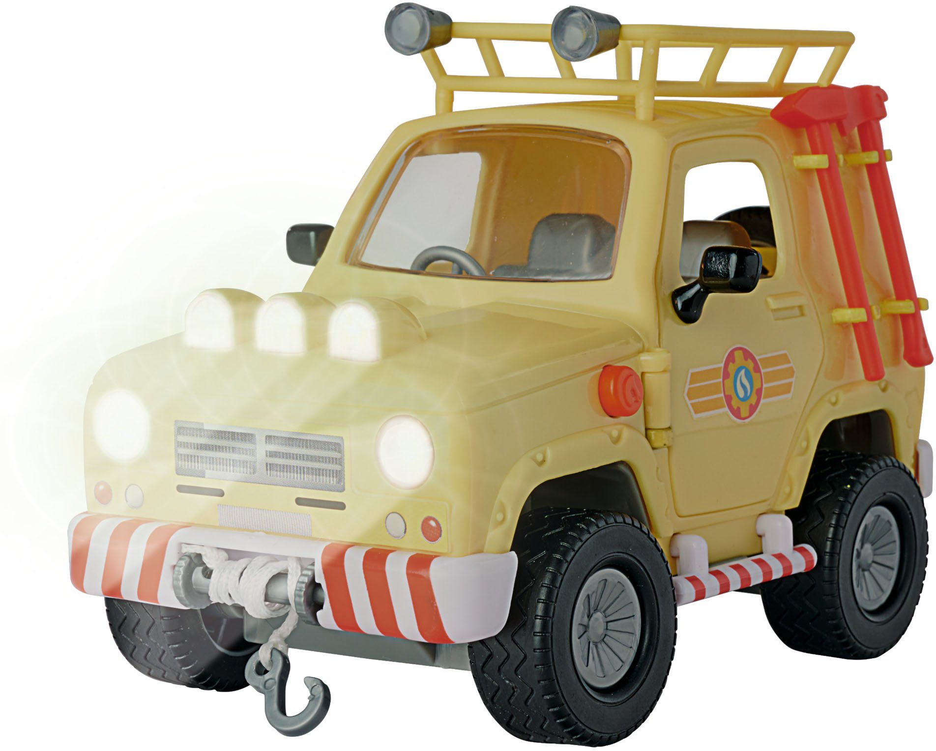 SIMBA Spielzeug-Auto Feuerwehrmann Sam, 4x4 Geländewagen, mit Lichteffekten