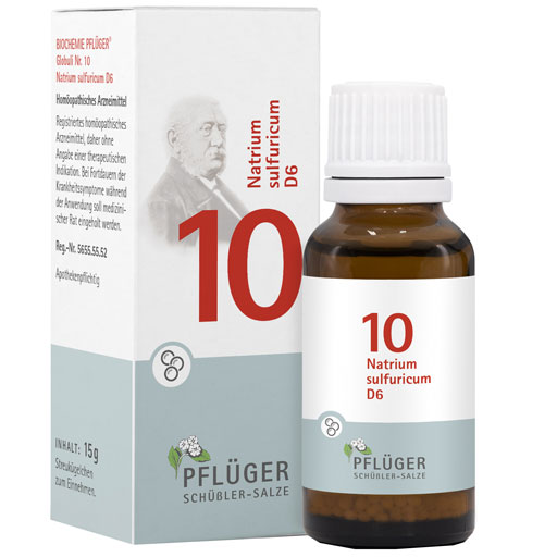BIOCHEMIE Pflüger 10 Natrium sulfuricum D 6 Glob.  15 g  Globuli