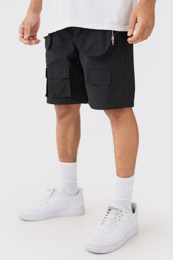Shorts mit Cargo-Taschen und abnehmbaren Taschen