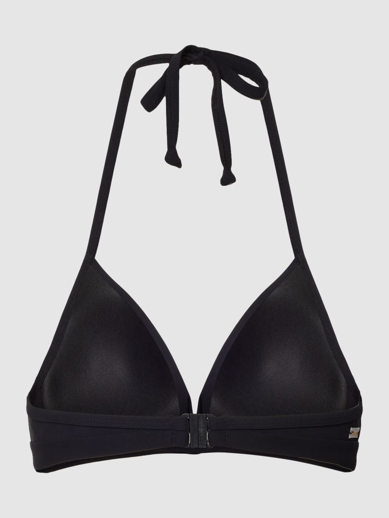 Bikini-Oberteil mit Neckholder Modell 'SOLID' in schwarz