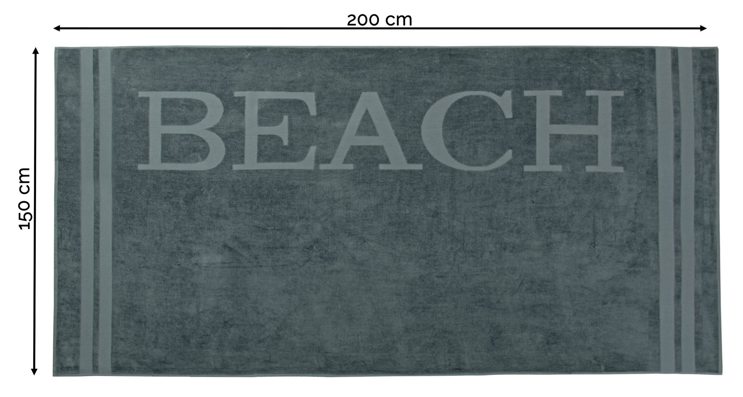 ZOLLNER Strandtuch, Mikrofaser (1-St), 100 x 200 cm, 100% Baumwolle