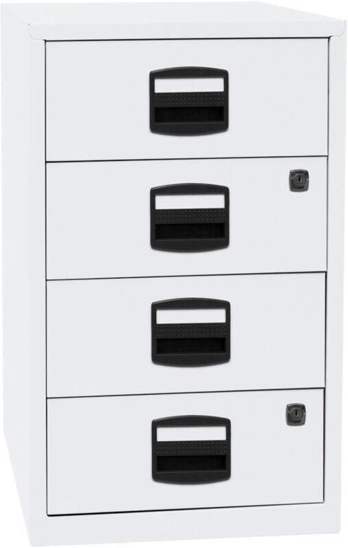 Bisley Home Beistellschrank PFA 4 Schubladen Verkehrsweiß 413 x 400 x 672 mm