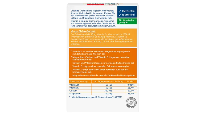 Doppelherz D3 + K2 + Calcium + Magnesium