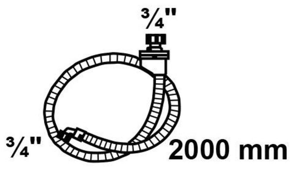Kirchhoff Zulaufschlauch, Zubehör für Waschmaschinen, Sicherheits-Zulaufschlauch, 3/4