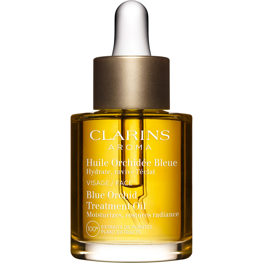 Clarins Huile Orchidée Bleue Hydrate, ravive l'éclat  100% Extraits de Plantes Huile Visage