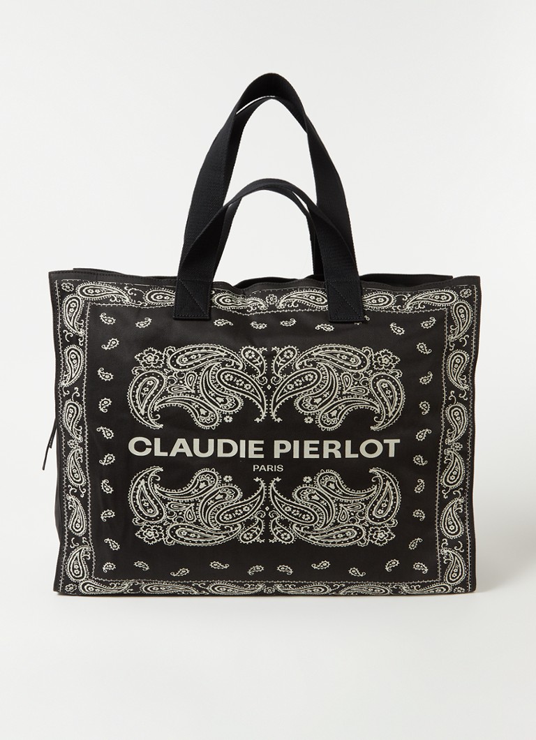Claudie Pierlot paisley mintás és logós válltáska