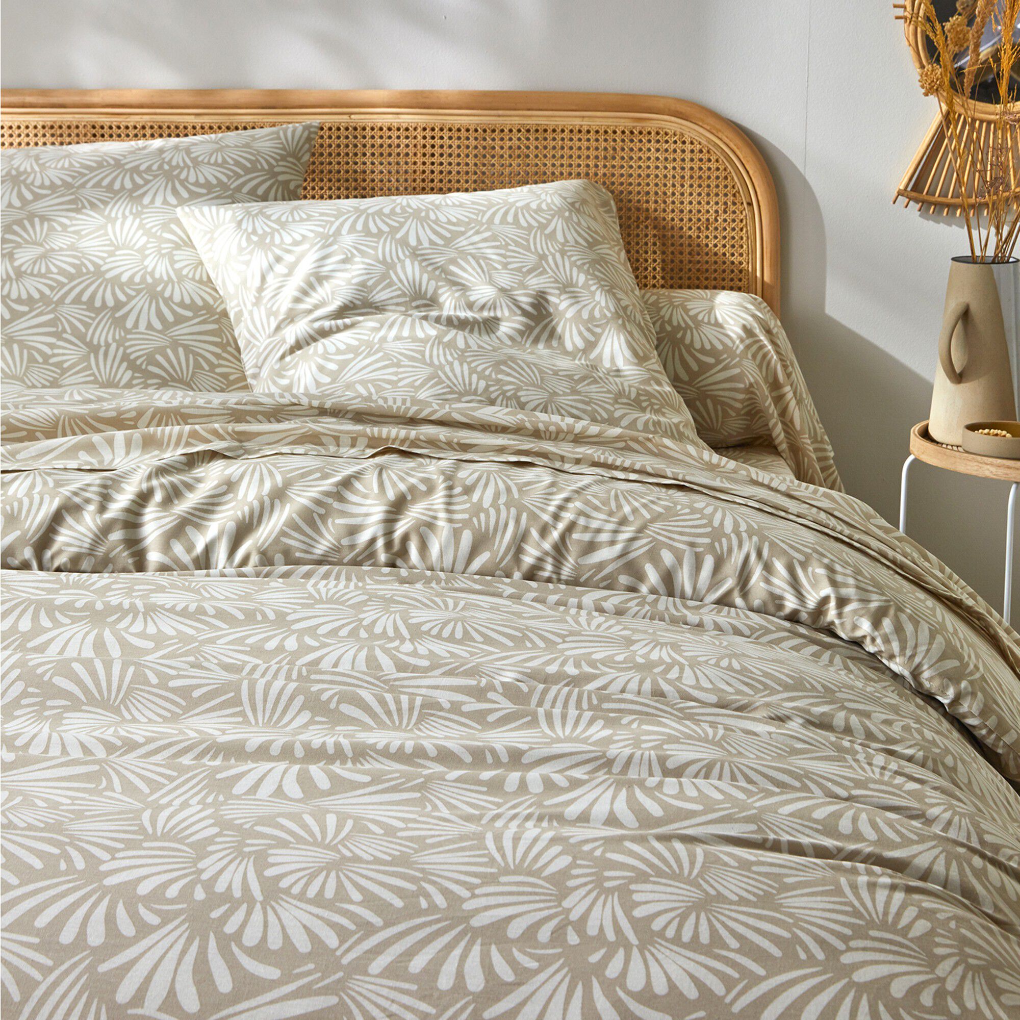 Linge de lit Vick en coton imprimé graphique