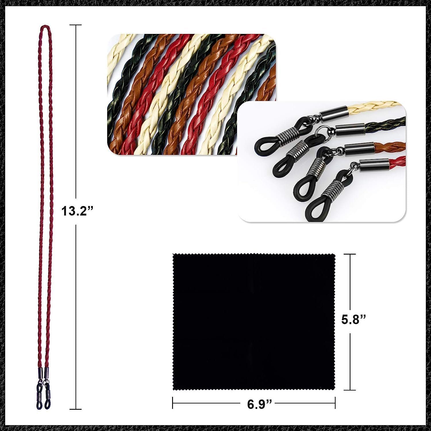 ZmdecQna Brillenband 4 Stück Brillenband,für Damen Herren,für Sonnenbrille
