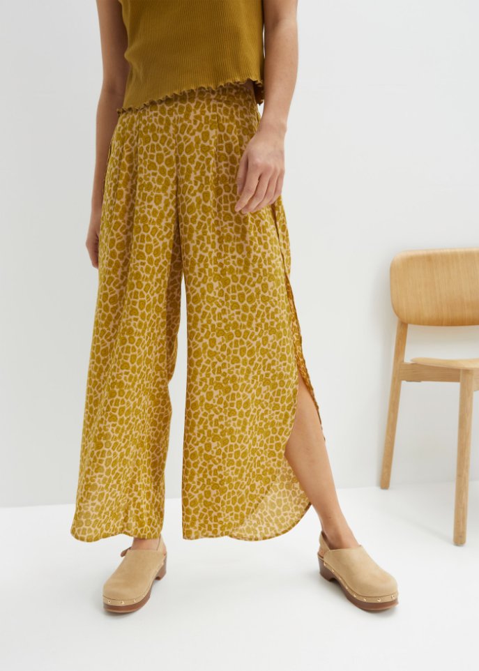 Palazzo-Hose mit Schlitz
