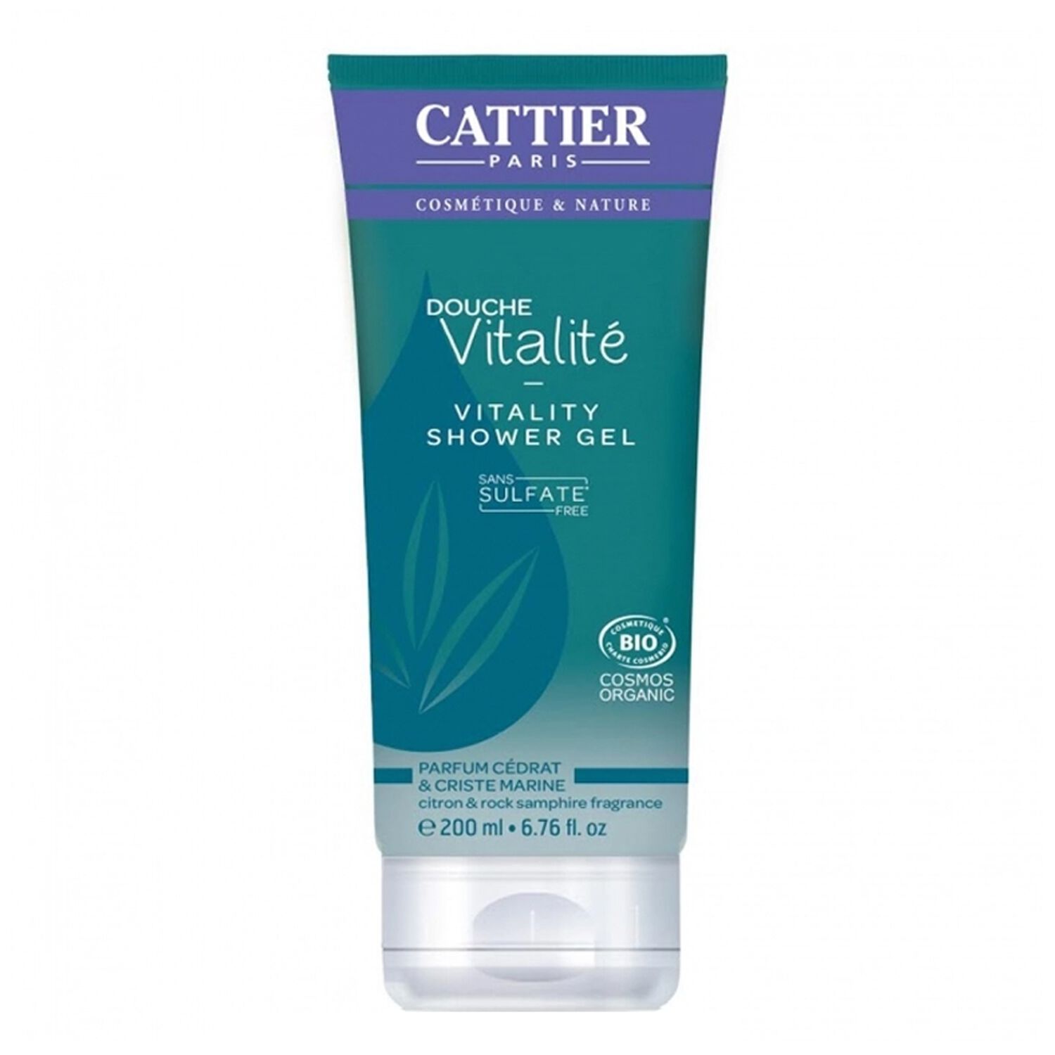 Cattier Gel Douche Vitalité Parfum Cédrat & Criste Marine 200 ml