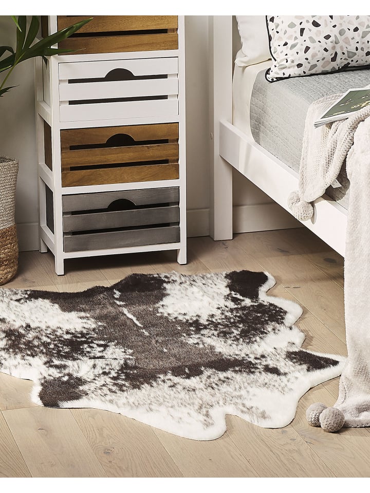 Beliani Schaffell NAMBUNG in Schwarz/Weiß - (W) 60 x (H) 0.5 x (L) 90 cm günstig kaufen onesize