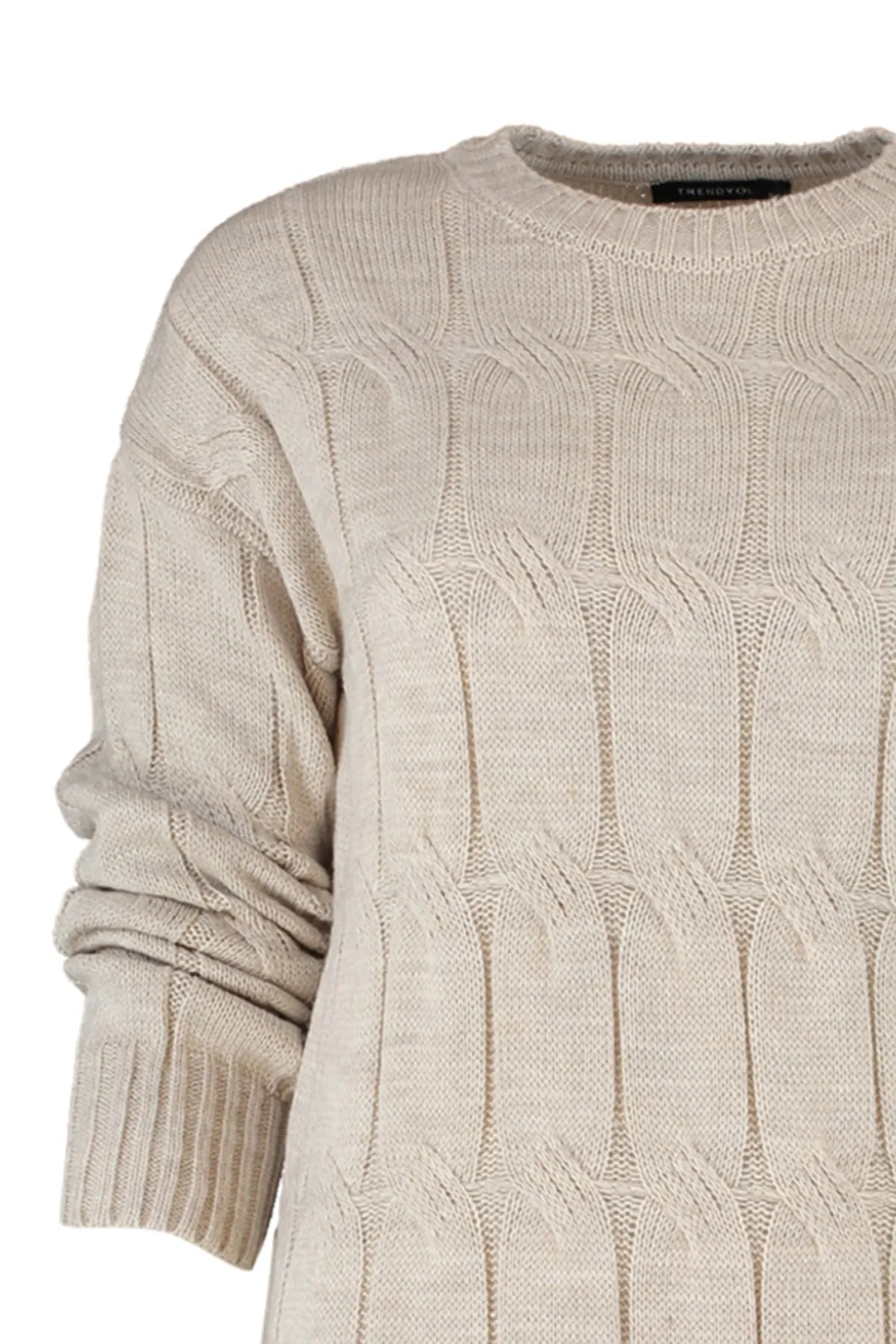 Trendyol Collection  Steiniges Mini-Strickkleid aus Haarstrick TWOAW22EL0027