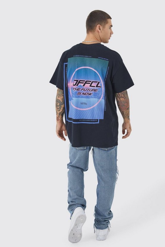 Oversize T-Shirt mit Official Future Print