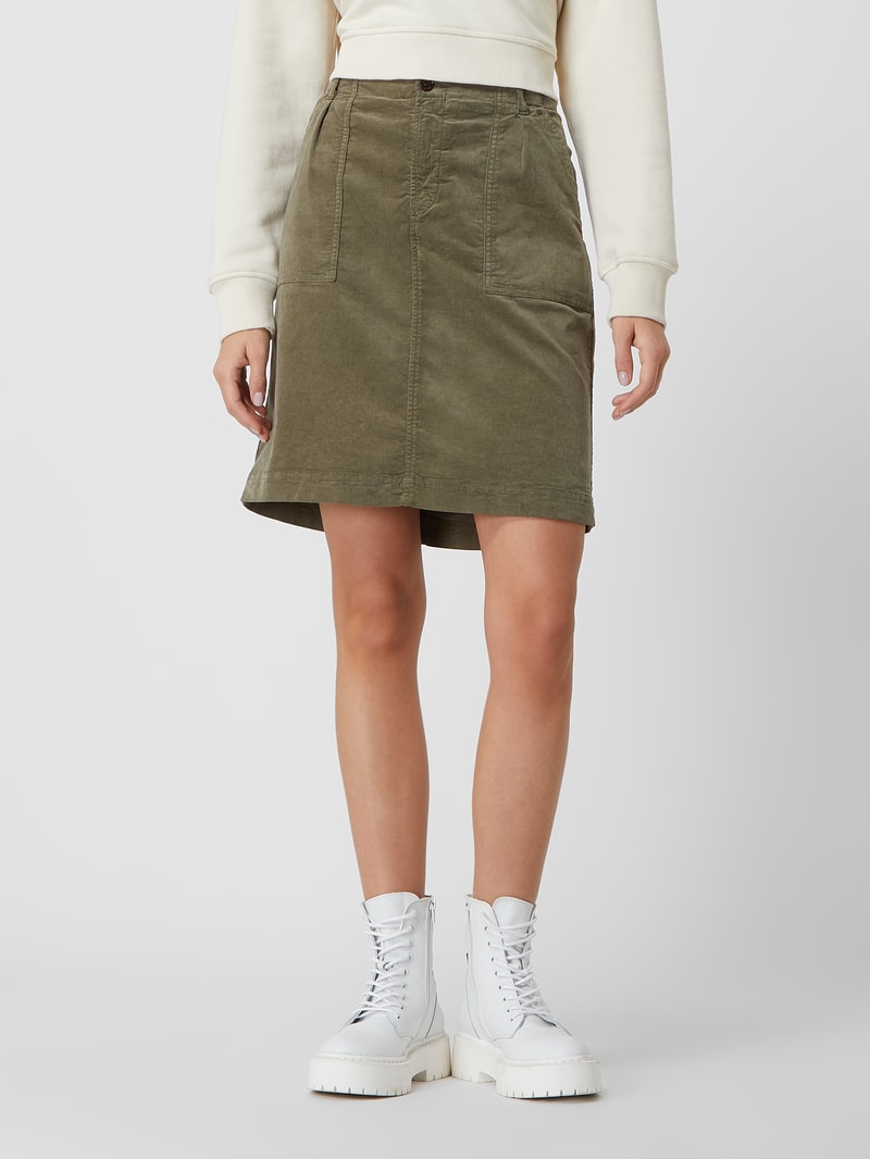 Rock mit Stretch-Anteil in khaki