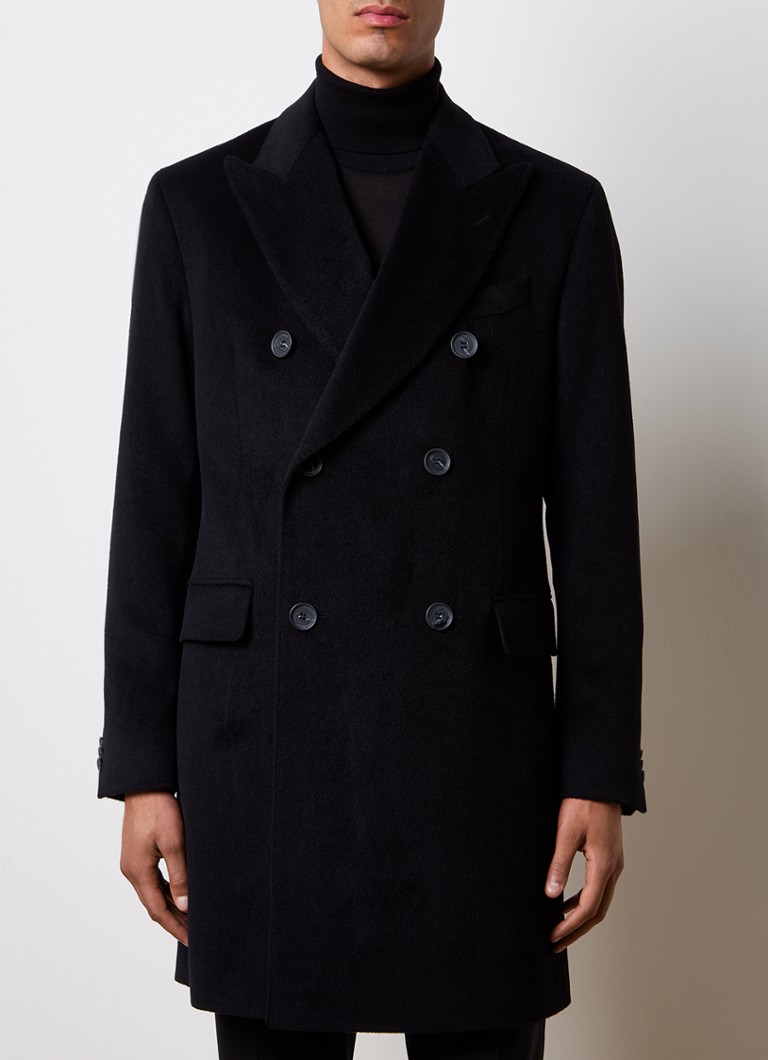 Oscar Jacobson Silvian coat in cashmere wool blend with flap pockets