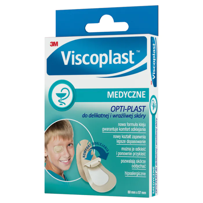 Viscoplast Opti-Plast, Curativos para pele delicada e sensível, 8,2 x 5,7 cm