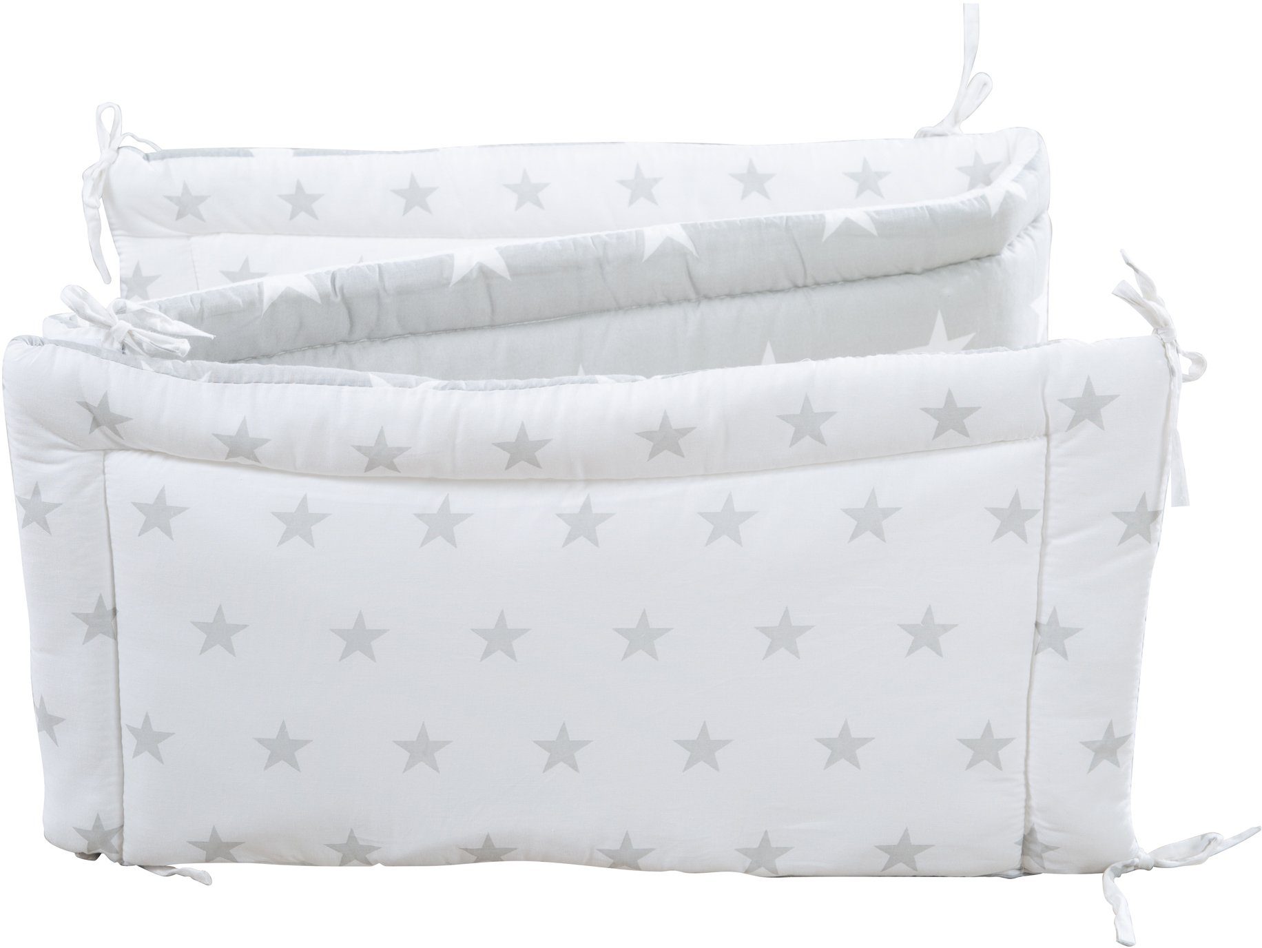 roba® Babybett Multifunktionsbett mit Beistellfunktion, 7-tlg., Lattenrost, Matratze, Nestchen, Bettverkleinerer, Himmel, Himmelstange