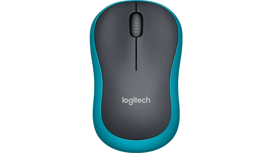LOGITECH Maus M185, kabellos, blau