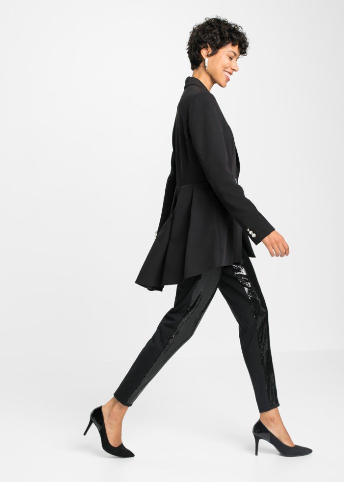 Longblazer mit Schmuck-Knopf