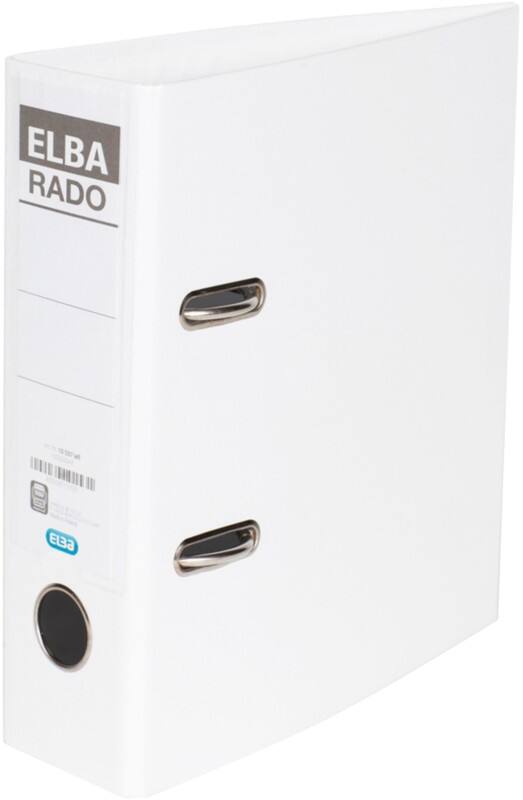 ELBA Rado Plast Ordner DIN A5 75 mm Weiß 2 Ringe 100022642 Pappkarton, PP (Polypropylen) Hochformat