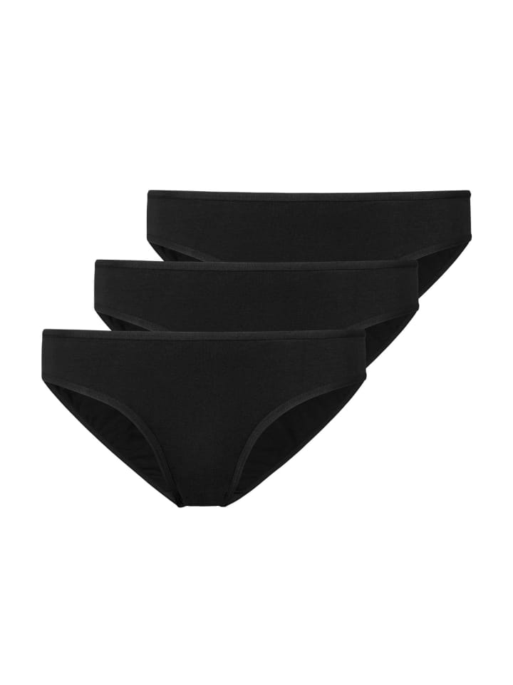 SNOCKS Damenslips aus Bio-Baumwolle 3 Stück in Schwarz günstig kaufen