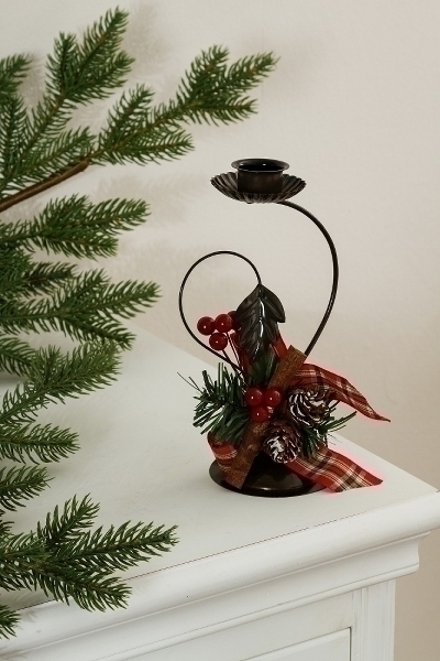 MyFlair Kerzenständer m. Christstern rot