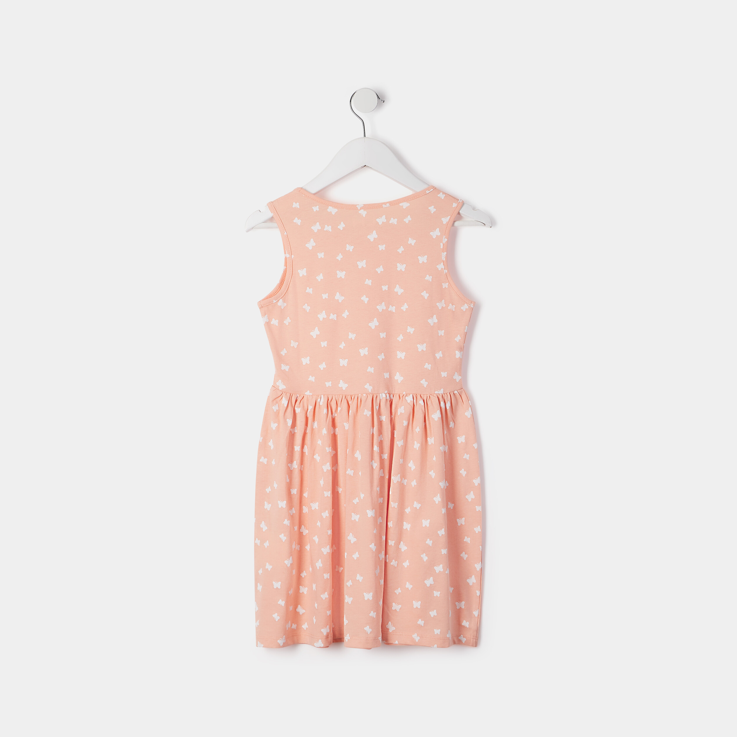 Robe évasée sans manches orange clair fille | La Halle