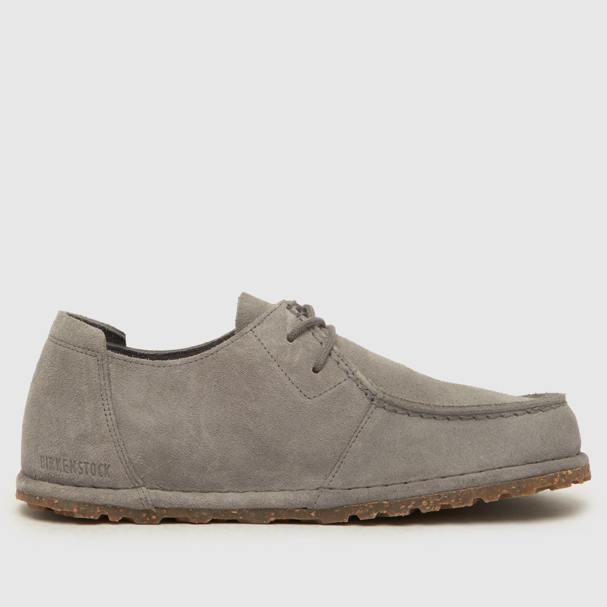 Ploché boty BIRKENSTOCK Utti s krajkou ve světle šedé barvě