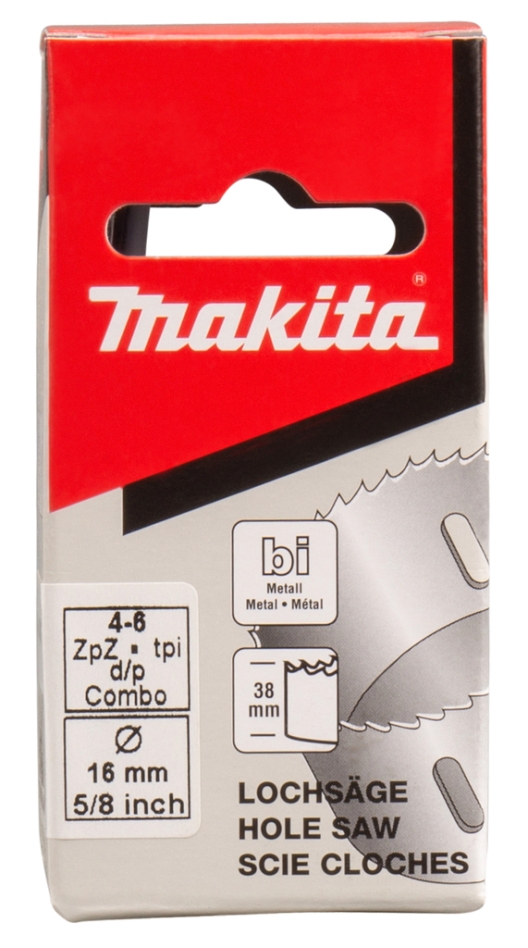 Makita Zubehör P-34936 Lochsäge 16 mm HSS Bimetall Weiß
