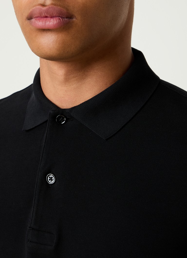 Tricou polo de tenis Tom Ford din bumbac piqué, ajustat