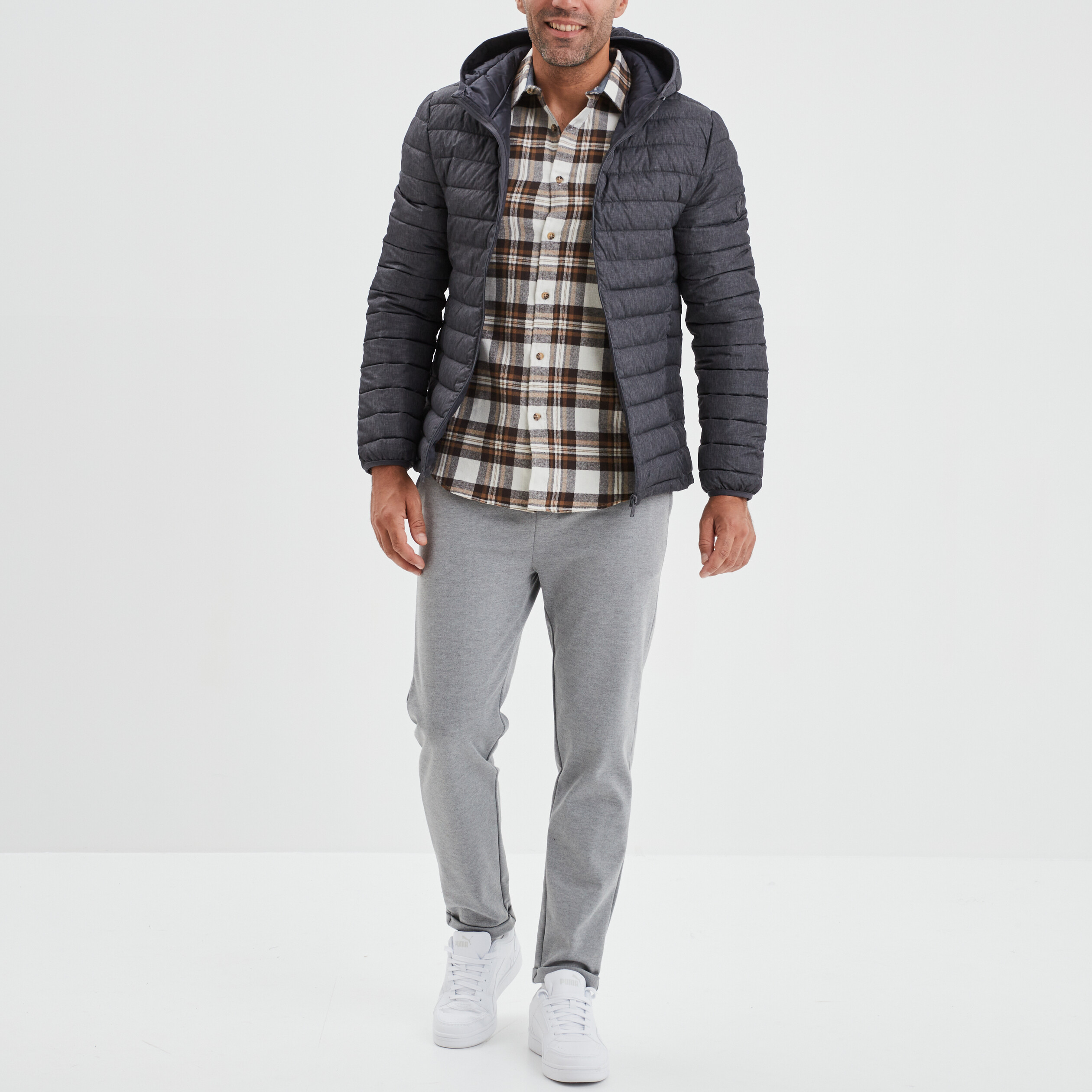 Pantalon de jogging stretch Liberto gris clair homme | La Halle
