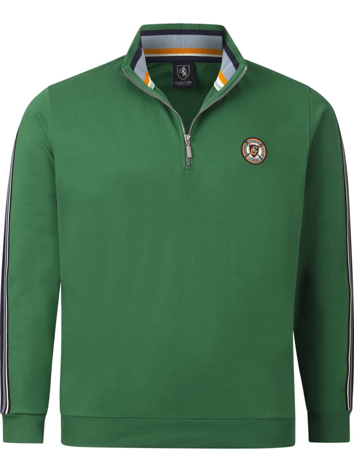 Charles Colby Sweatshirt EARL TIARNAN in dunkelgrün günstig kaufen