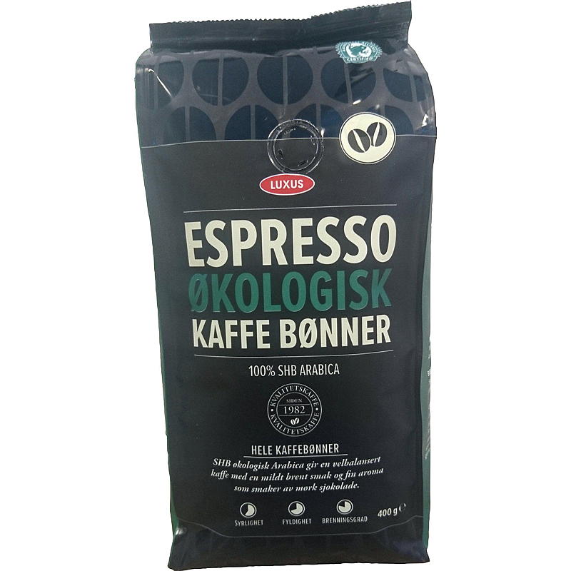 Luxus Kaffebønner Luxus 400 g, Økologisk Espresso