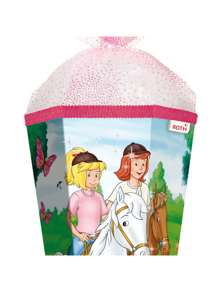 ROTH Schultüte groß Bibi & Tina Pferdefreunde 85 cm, Glitter in Pink günstig kaufen onesize