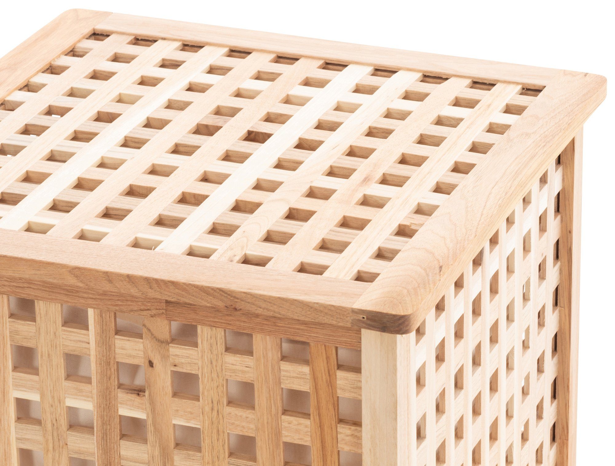 CLP Wäschebox Alwar Holz, Wäschetruhe mit einem Fach und Deckel