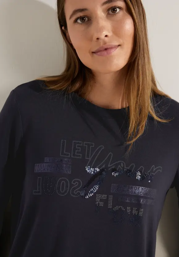 CECIL Langarmshirt mit Frontprint