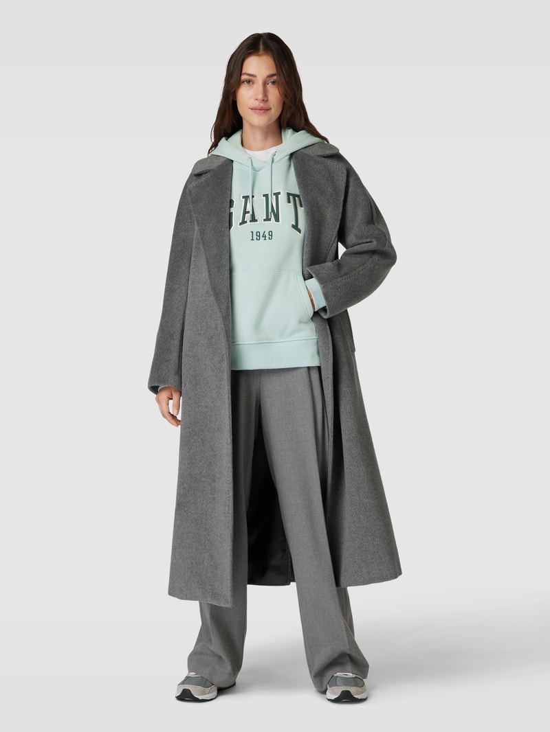 Hoodie mit Label-Stitching in aqua blau
